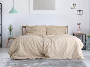 Bež pamučna posteljina za krevet za jednu osobu 140x200 cm Exclusive – B.E.S