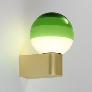 MARSET LED zidna svjetiljka Kratko svjetlo A1, zelena/zlatna, prigušiva, Zlato / mjed, Dnevni boravak/blagovaonica, Metal, Metak