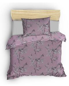 Ružičasta pamučna posteljina za krevet za jednu osobu 140x200 cm Chicory – Mijolnir