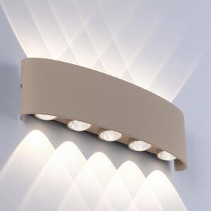 Paul Neuhaus LED vanjska zidna svjetiljka Carlo, 27 cm, boje pijeska, Bež, Aluminij
