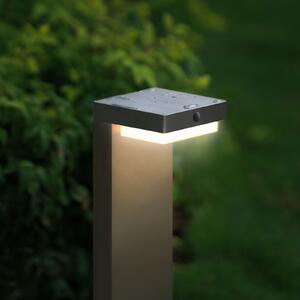 G & L Handels GmbH LED vanjska svjetiljka za put na baterije 800104, antracit, IP44, senzor, Crno, Aluminij