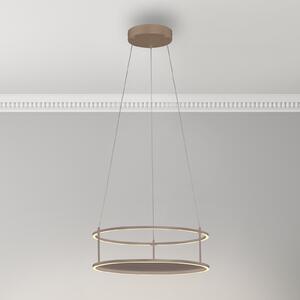 Paul Neuhaus Conni LED viseća lampa, boja pijeska, Ø 50 cm, prigušiva, Bež, Dnevni boravak/blagovaonica, Metal