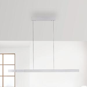 Paul Neuhaus LED viseća svjetiljka Adriana Square, aluminij, gore/dolje, prigušiva, Metalik, Dnevni boravak/blagovaonica, Aluminij