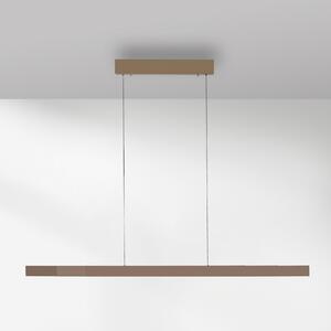 Paul Neuhaus LED viseća svjetiljka Adriana Square, brončana, gore/dolje, prigušiva, Bronca / stari mesing, Dnevni boravak/blagovaonica, Aluminij