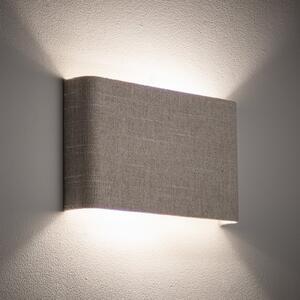 Nowodvorski Lighting Zidna svjetiljka Santana B, krem, tekstil, širina 25 cm, G9, prigušiva, Bež, Dnevni boravak/blagovaonica, Tkanina / tekstil, Zidna utičnica iznad/dolje