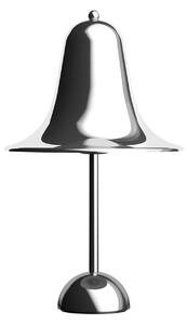Verpan stolna lampa Pantop, krom, visina 23 cm, metal, E14, Metalik, Dnevni boravak/blagovaonica, Metal