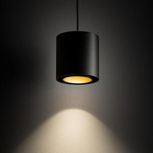 Nowodvorski Lighting Viseća svjetiljka Point Duo, crna/zlatna, čelik, Ø 13 cm, GU10, prigušiva, Crno, Dnevni boravak/blagovaonica, Metal