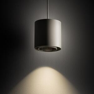 Nowodvorski Lighting Viseća svjetiljka Point Duo, svilenkasto siva, čelik, Ø 13 cm, GU10, prigušiva, Sivo, Dnevni boravak/blagovaonica, Metal
