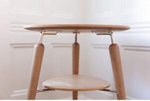 Okrugli stolić za kavu od punog hrasta u prirodnoj boji ø 46 cm My Spot – UMAGE