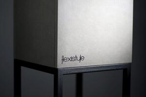 Prekrasna metalna žardinjera u sivoj boji s glatkom površinom LOFT FIORINO 62X22X40 cm