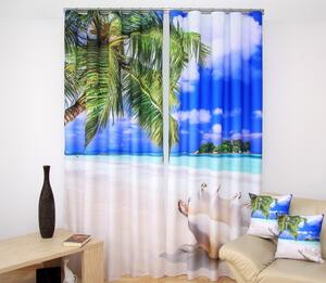 Luksuzne prozorske zavjese egzotične plaže Širina: 160 cm | Duljina: 250 cm (u kompletu se nalaze 2 komada)