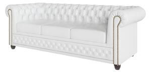 Bijeli kauč od imitacije kože 203 cm York - Ropez