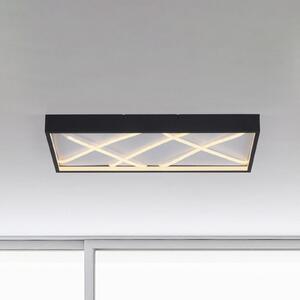 JUST LIGHT. GmbH Mikado LED stropna svjetiljka, 60 x 30 cm, crna, prigušiva, Crno, Dnevni boravak/blagovaonica, Metal