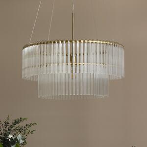 Globen Lighting Viseća svjetiljka HOOK 60, staklo, prozirna, prigušiva, Providna, Dnevni boravak/blagovaonica, Staklo