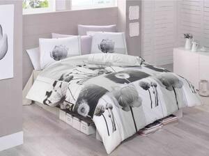 Crno-bijela pamučna posteljina za krevet za jednu osobu 140x200 cm Florence – Mijolnir
