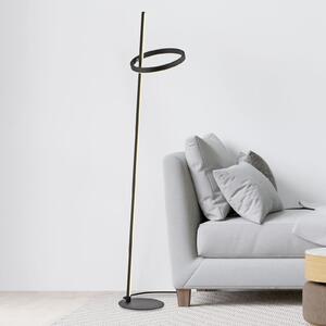 JUST LIGHT. GmbH LED podna lampa Ritus crna željezna s prigušivačem 3000 K, prigušiva, Crno, Dnevni boravak/blagovaonica, Metal