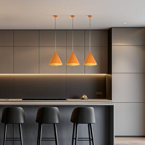 TK Lighting Viseća svjetiljka Cono, 1 žarulja, Ø 25 cm, narančasta, E27, prigušiva, Naranča, Dnevni boravak/blagovaonica, Metal