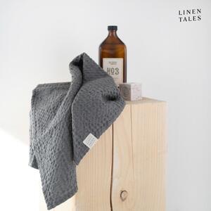Tamno sivi ručnik 50x70 cm Honeycomb - Linen Tales
