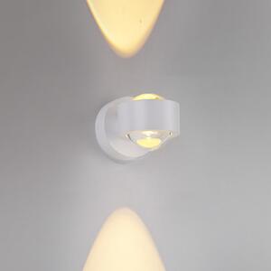 JUST LIGHT. GmbH Chia LED zidna svjetiljka na baterije, bijela, željezo, 3000 K, prigušiva, Bijela, Dnevni boravak/blagovaonica, Metal