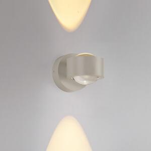 JUST LIGHT. GmbH Chia LED zidna svjetiljka na baterije, pijesak, željezo, 3000 K, prigušiva, Bež, Dnevni boravak/blagovaonica, Metal
