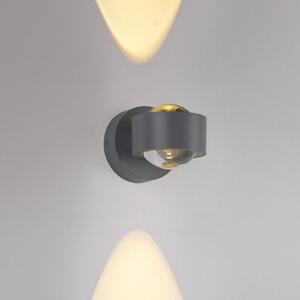 JUST LIGHT. GmbH Chia LED zidna svjetiljka na baterije, srebrna, željezna, 3000 K, prigušiva, Metalik, Dnevni boravak/blagovaonica, Metal