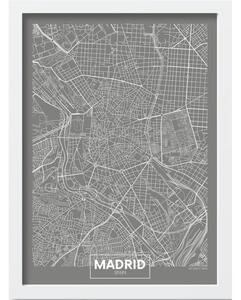 Plakat u okviru 40x55 cm Madrid - Wallity