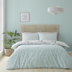 Bijelo-svijetlo zelena posteljina za krevet za jednu osobu 135x200 cm Home Sweet Home – Catherine Lansfield