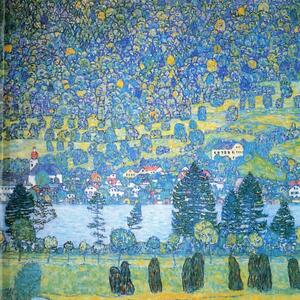 Slika reprodukcija 50x50 cm Lake, Gustav Klimt – Fedkolor