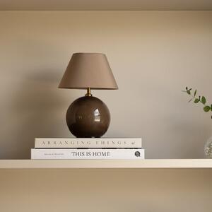 Globen Lighting IRIS punjiva stolna lampa, smeđa, visina 23 cm, prigušiva, Smeđa / hrđa, Dnevni boravak/blagovaonica, Tkanina / tekstil