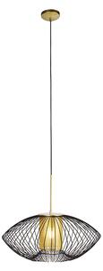 Dizajn viseća svjetiljka zlatna s crnom 60 cm - Dobrado
