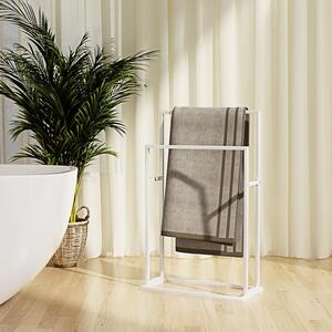 VidaXL Samostojeći stalak za ručnike bijeli 48 x 24 x 78,5 cm željezni