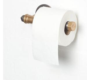 Držač za toaletni papir BORURAF 8x22 cm crna/zlatna