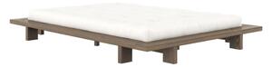 Smeđi bračni krevet od masivnog bora s podnicom 160x200 cm Japan – Karup Design