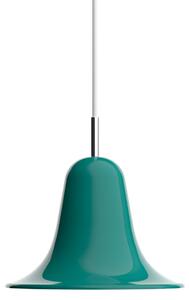 Verpan viseća svjetiljka Pantop, tamnoplavo-zelena, Ø 23 cm, prigušiva, Zelena, Dnevni boravak/blagovaonica, Metal