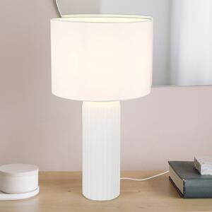 Reality Leuchten Stolna lampa Blair, visina 51 cm, bijela, E27, keramička, Bijela, Dnevni boravak/blagovaonica, Keramika