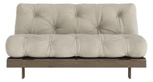Bež lanena sklopiva sofa 160 cm Roots – Karup Design