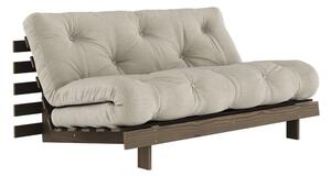 Sivo-bež lanena sklopiva sofa 160 cm Roots Carob – Karup Design
