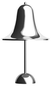 Verpan LED stolna lampa na baterije Pantop, krom, visina 30 cm, IP44, prigušiva, Dnevni boravak/blagovaonica, Plastika