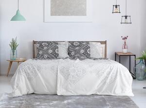 Bijelo-siva posteljina za krevet za jednu osobu od krepa 140x200 cm Top Class – B.E.S