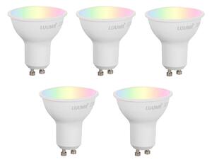 Set od 5 pametnih GU10 50mm prigušivih LED žarulja Opal 4.7W 400 lm 2700-6500K