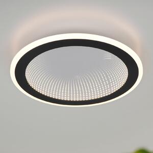 Reality Leuchten LED stropna svjetiljka Glace, crna, CCT, prigušljiva, metalna, prigušiva, Crno, Dnevni boravak/blagovaonica, Metal