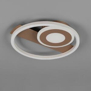 Reality Leuchten Horus LED stropna svjetiljka, boja kave, 2500 lm, 3000 K, metalna, prigušiva, Smeđa / hrđa, Dnevni boravak/blagovaonica, Metal