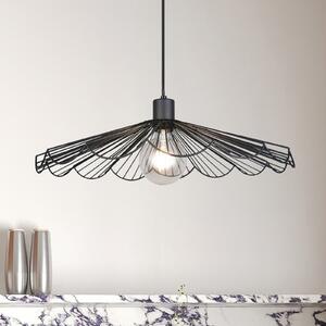 Reality Leuchten Viseća svjetiljka Margarita, Ø 50 cm, crna, E27, metalna, prigušiva, Crno, Dnevni boravak/blagovaonica, Metal