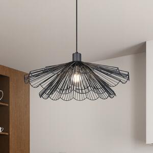 Reality Leuchten Viseća svjetiljka Margarita, Ø 50 cm, crna, E27, metalna, prigušiva, Crno, Dnevni boravak/blagovaonica, Metal