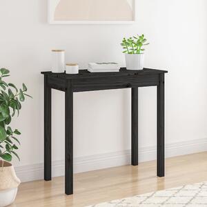 VidaXL Konzolni stol crni 80 x 40 x 75 cm od masivne borovine