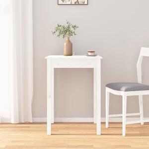 VidaXL Blagovaonski stol bijeli 55 x 55 x 75 cm od masivne borovine
