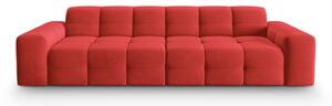 Crvena baršunasta sofa 255 cm Kendal - Micadoni Home