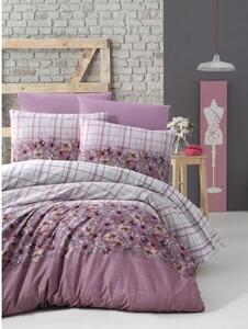 Ružičasta pamučna posteljina za krevet za jednu osobu 140x200 cm Alvina – Mijolnir