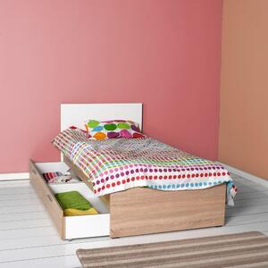 Bijelo/natur dječji krevet s prostorom za odlaganje 90x190 cm - Kalune Design