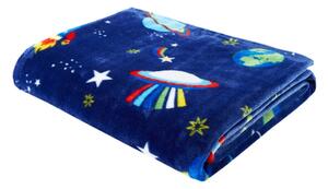 Tamno plava deka za bebe od mikropliša 130x170 cm Lost in Space – Catherine Lansfield